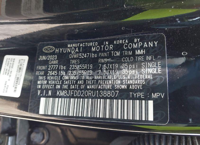 Photo 9 of 2024 Hyundai Tucson PLUG-IN HYBRID LIMITED (VIN KM8JFDD20RU138807)