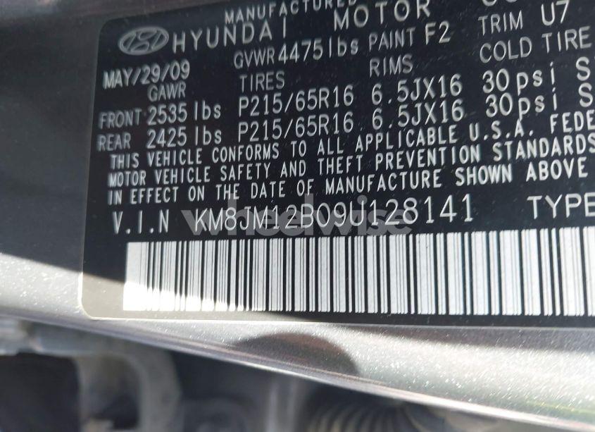 Photo 9 of 2009 Hyundai Tucson GLS (VIN KM8JM12B09U128141)