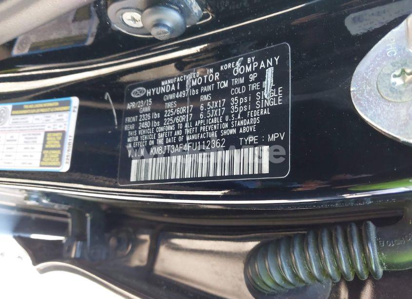 Photo 9 of 2015 Hyundai Tucson GLS (VIN KM8JT3AF4FU112362)