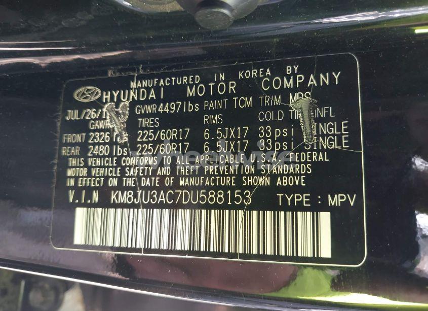 Photo 9 of 2013 Hyundai Tucson GLS (VIN KM8JU3AC7DU588153)