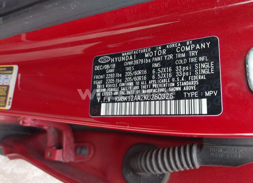 Photo 9 of 2019 Hyundai Kona SE (VIN KM8K12AA2KU280326)