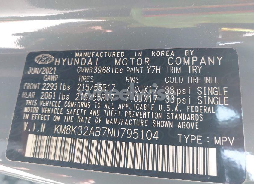 Photo 9 of 2022 Hyundai Kona SEL (VIN KM8K32AB7NU795104)