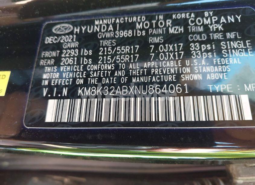 Photo 9 of 2022 Hyundai Kona SEL (VIN KM8K32ABXNU864061)