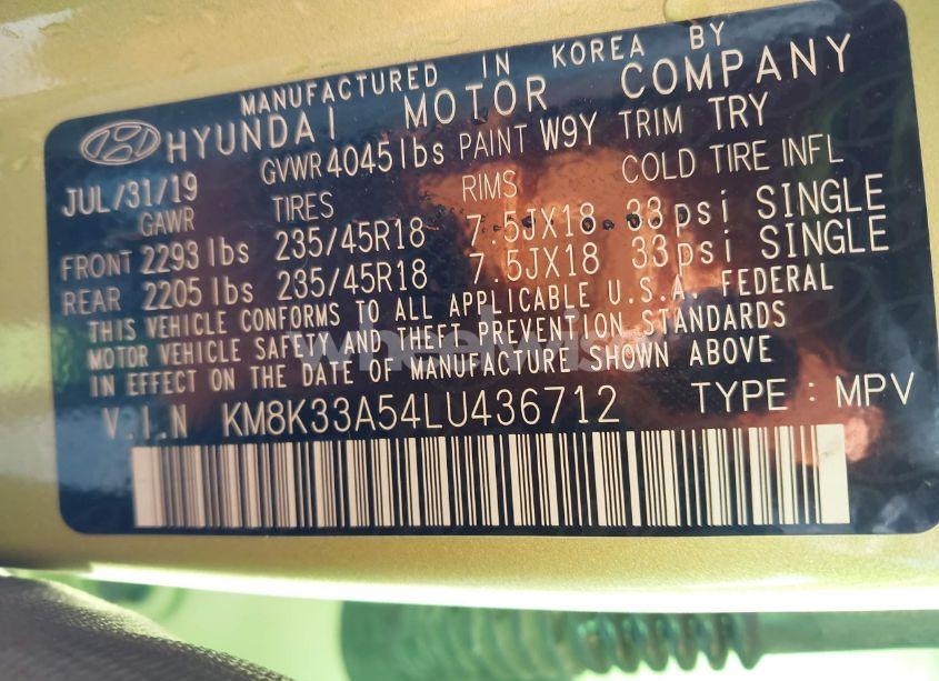 Photo 9 of 2020 Hyundai Kona LIMITED (VIN KM8K33A54LU436712)