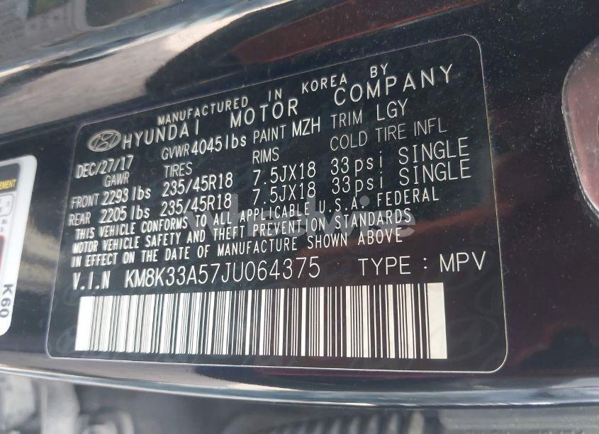 Photo 9 of 2018 Hyundai Kona LIMITED (VIN KM8K33A57JU064375)