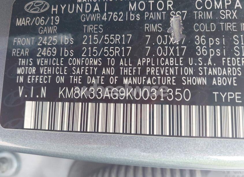 Photo 9 of 2019 Hyundai Kona EV LIMITED (VIN KM8K33AG9KU031350)