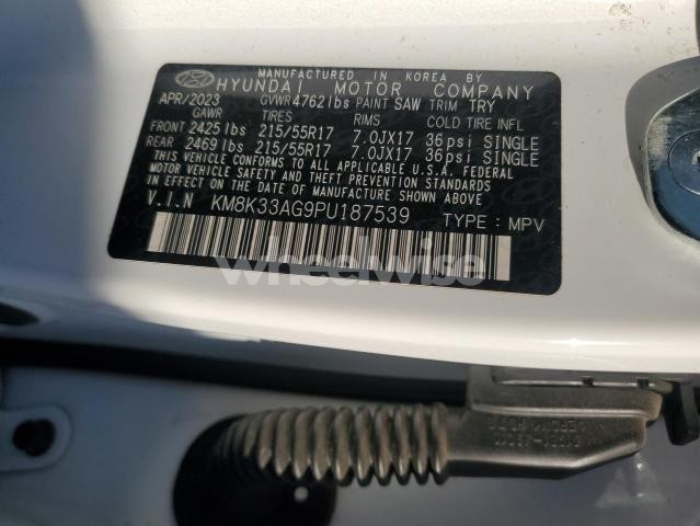 Photo 8 of 2023 HYUNDAI KONA SEL (VIN KM8K33AG9PU187539)