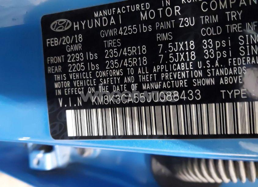 Photo 9 of 2018 Hyundai Kona LIMITED (VIN KM8K3CA55JU088433)