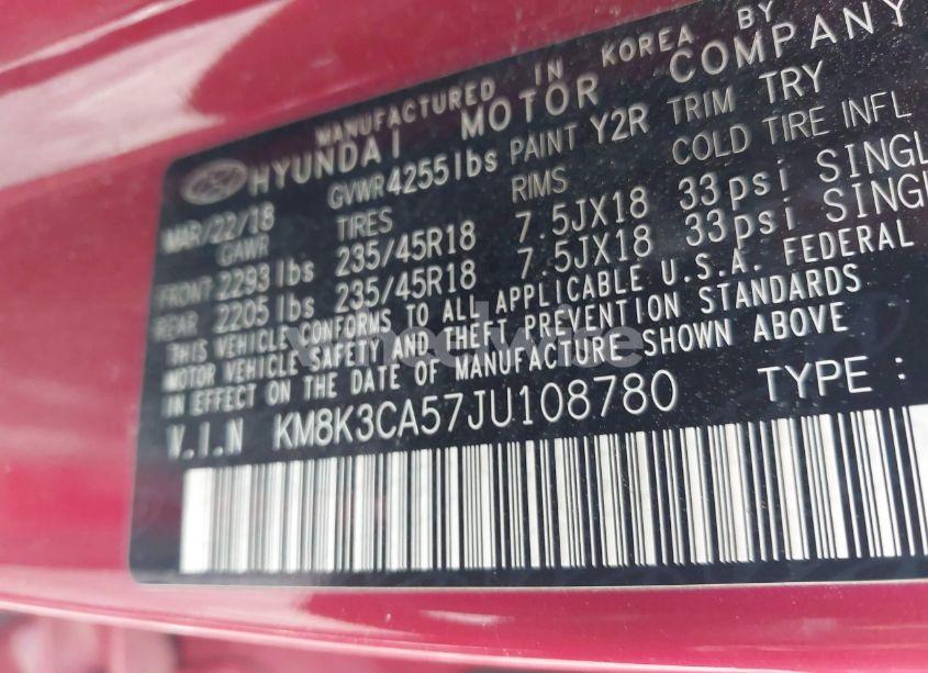 Photo 9 of 2018 Hyundai Kona LIMITED (VIN KM8K3CA57JU108780)