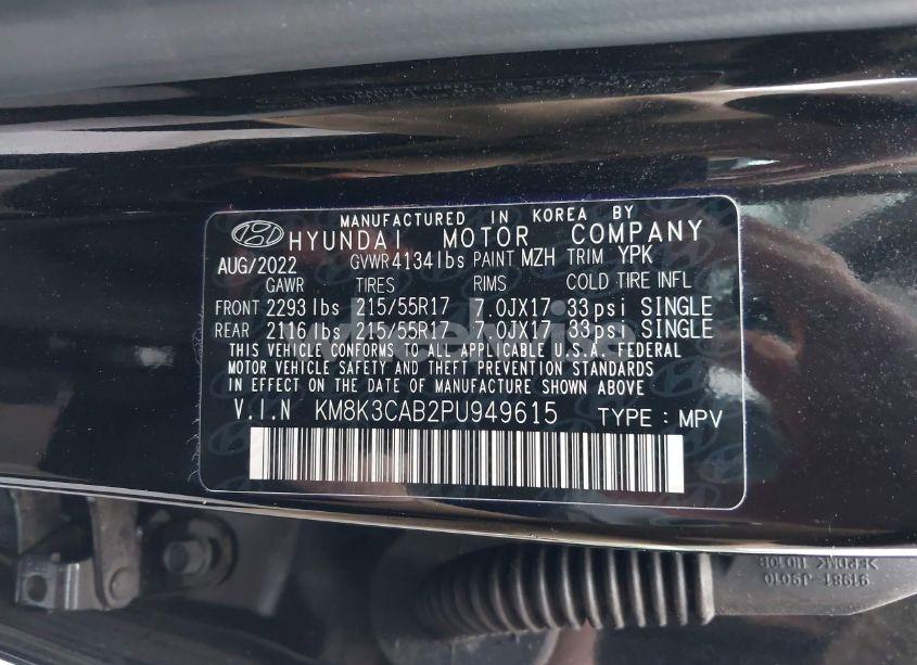 Photo 9 of 2023 Hyundai Kona SEL (VIN KM8K3CAB2PU949615)