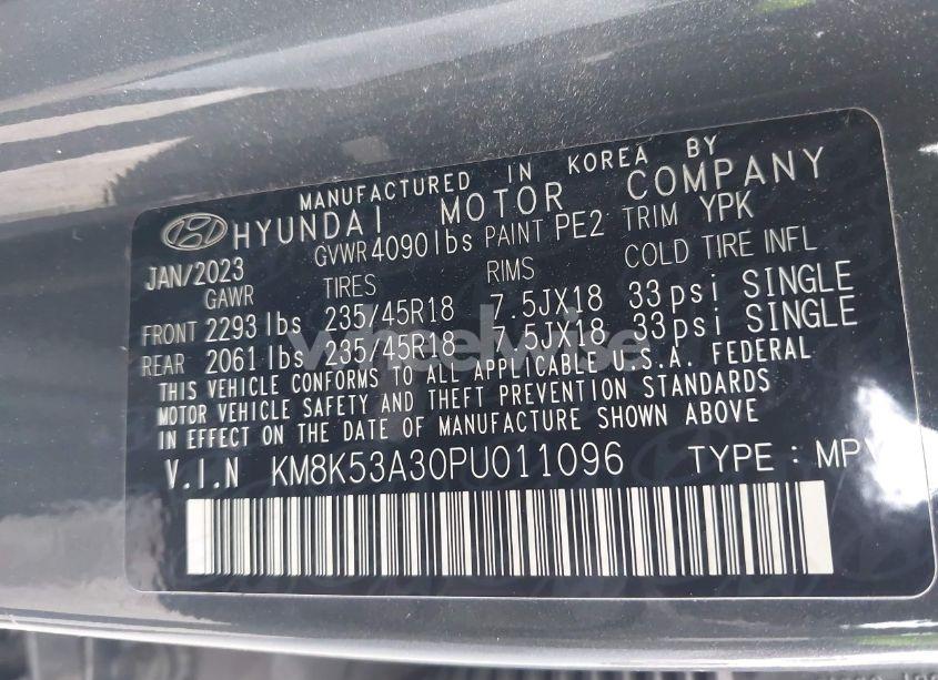 Photo 9 of 2023 Hyundai Kona LIMITED (VIN KM8K53A30PU011096)