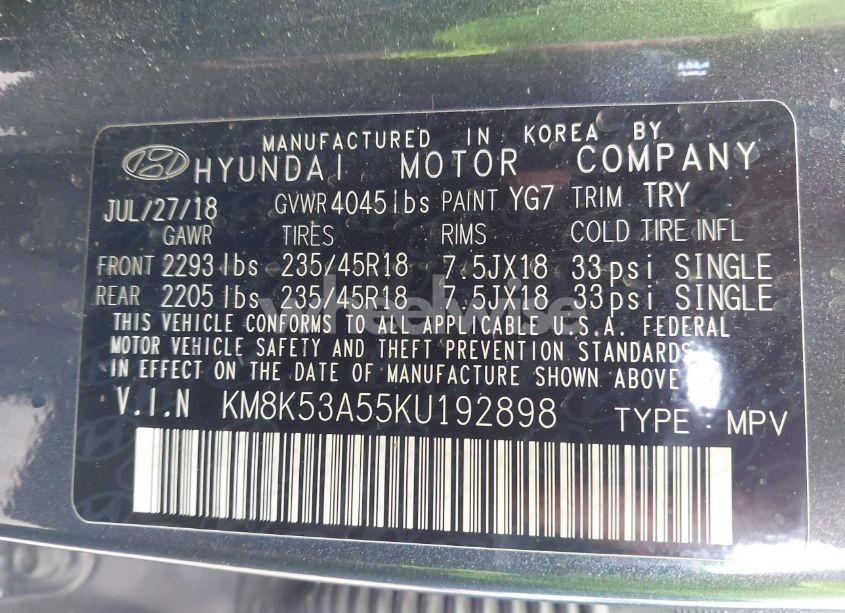 Photo 9 of 2019 Hyundai Kona ULTIMATE (VIN KM8K53A55KU192898)