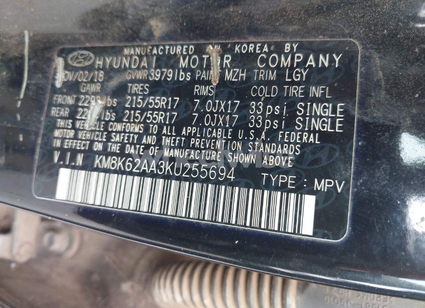 Photo 9 of 2019 Hyundai Kona SEL (VIN KM8K62AA3KU255694)