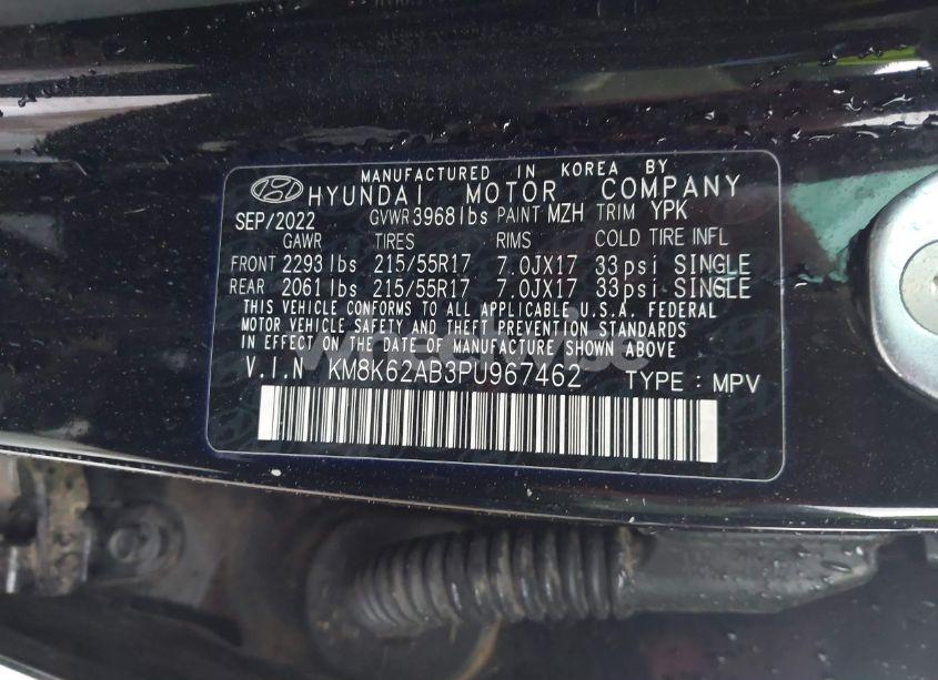 Photo 9 of 2023 Hyundai Kona SEL (VIN KM8K62AB3PU967462)