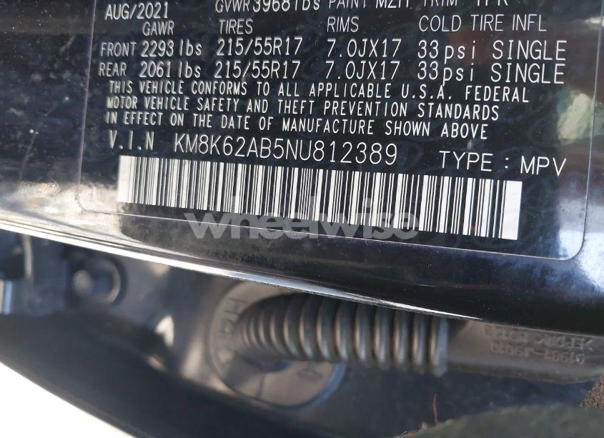 Photo 9 of 2022 Hyundai Kona SEL (VIN KM8K62AB5NU812389)