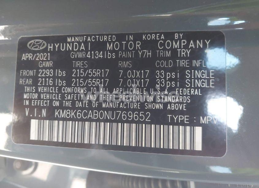 Photo 9 of 2022 Hyundai Kona SEL (VIN KM8K6CAB0NU769652)