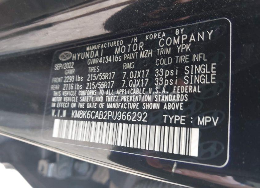 Photo 9 of 2023 Hyundai Kona SEL (VIN KM8K6CAB2PU966292)