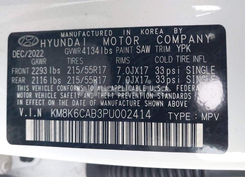 Photo 9 of 2023 Hyundai Kona SEL (VIN KM8K6CAB3PU002414)