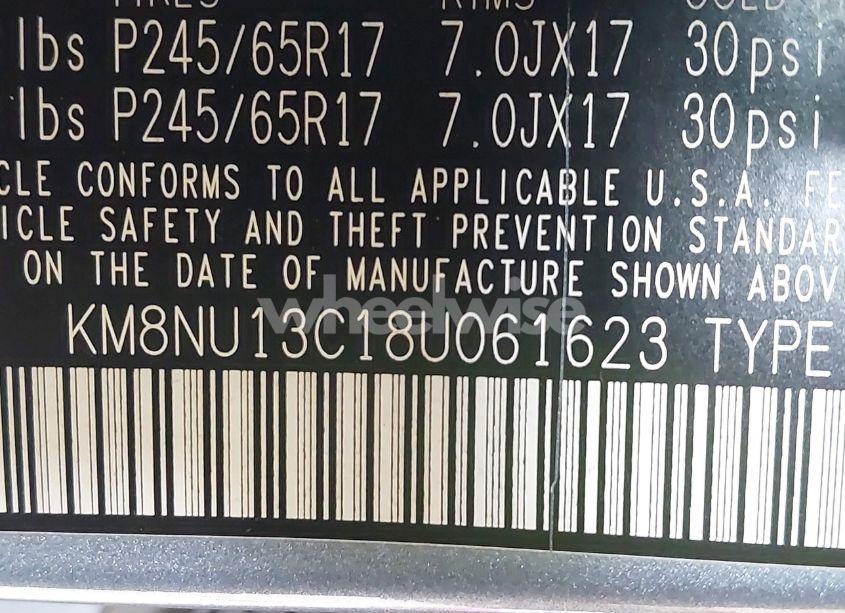 Photo 9 of 2008 Hyundai Veracruz GLS/LIMITED/SE (VIN KM8NU13C18U061623)