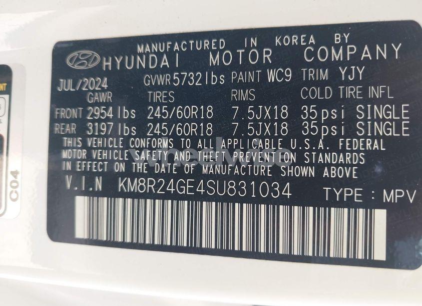 Photo 9 of 2025 Hyundai Palisade SEL (VIN KM8R24GE4SU831034)