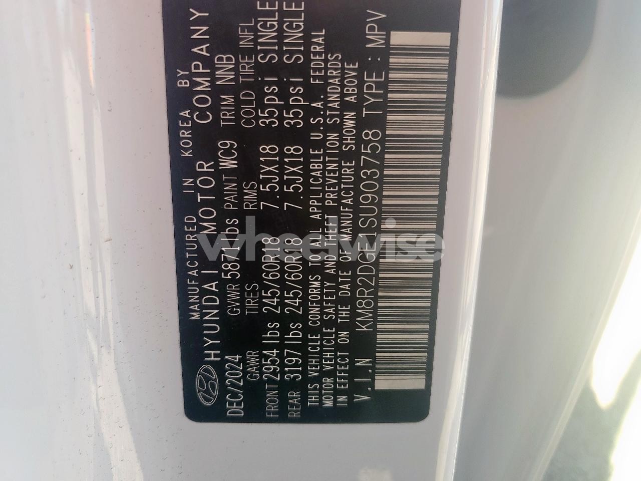 Photo 14 of 2025 HYUNDAI PALISADE SEL (VIN KM8R2DGE1SU903758)