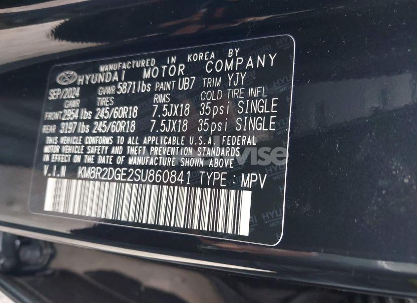 Photo 9 of 2025 Hyundai Palisade SEL (VIN KM8R2DGE2SU860841)