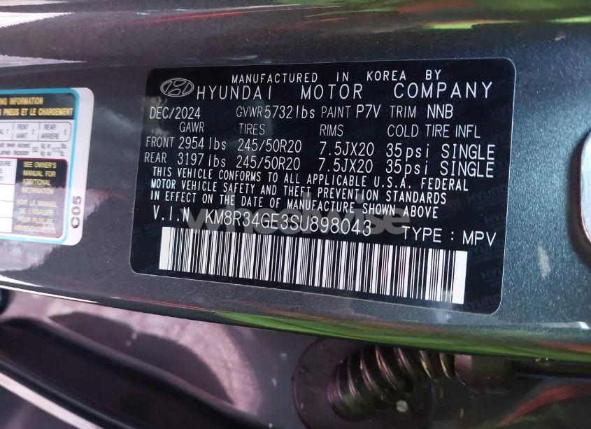 Photo 9 of 2025 Hyundai Palisade XRT (VIN KM8R34GE3SU898043)