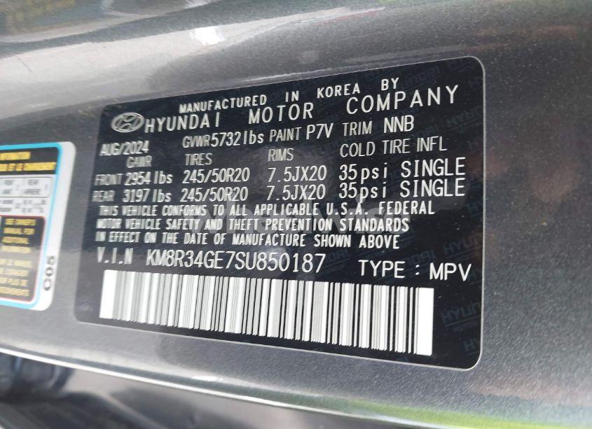 Photo 9 of 2025 Hyundai Palisade XRT (VIN KM8R34GE7SU850187)