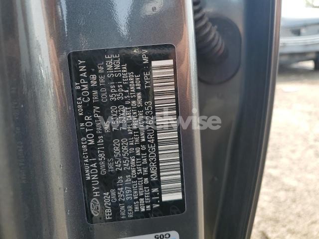 Photo 8 of 2024 HYUNDAI PALISADE XRT (VIN KM8R3DGE4RU762353)