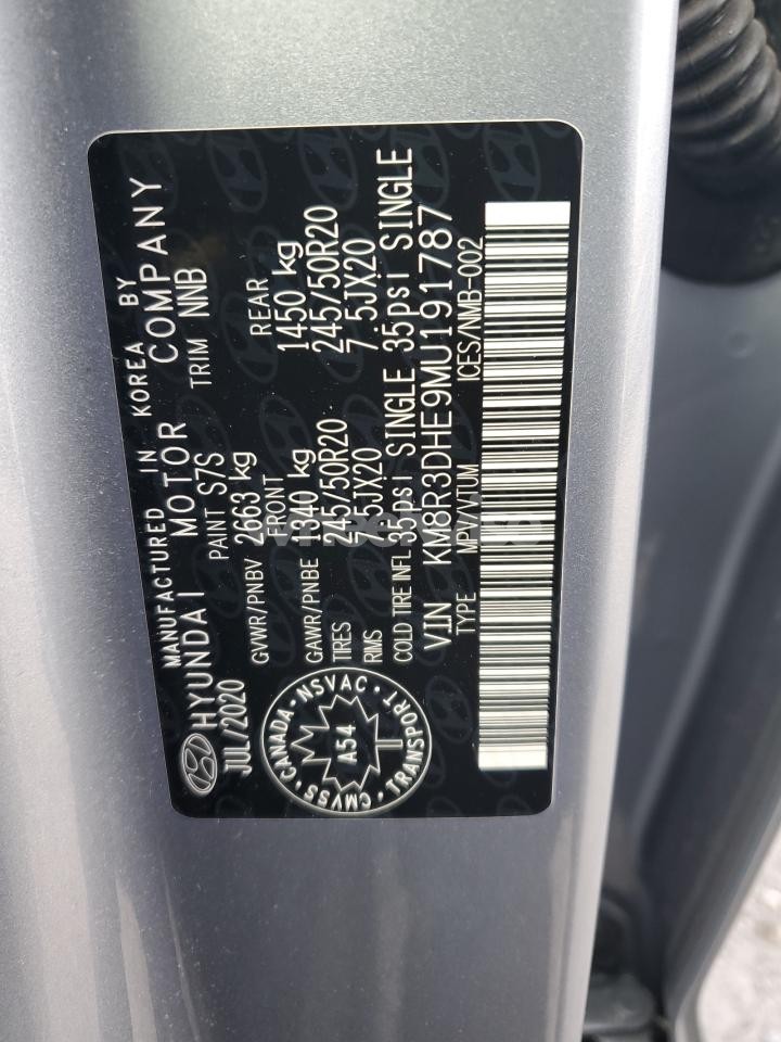 Photo 13 of 2021 HYUNDAI PALISADE SEL (VIN KM8R3DHE9MU191787)