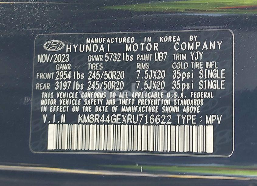 Photo 9 of 2024 Hyundai Palisade SEL (VIN KM8R44GEXRU716622)