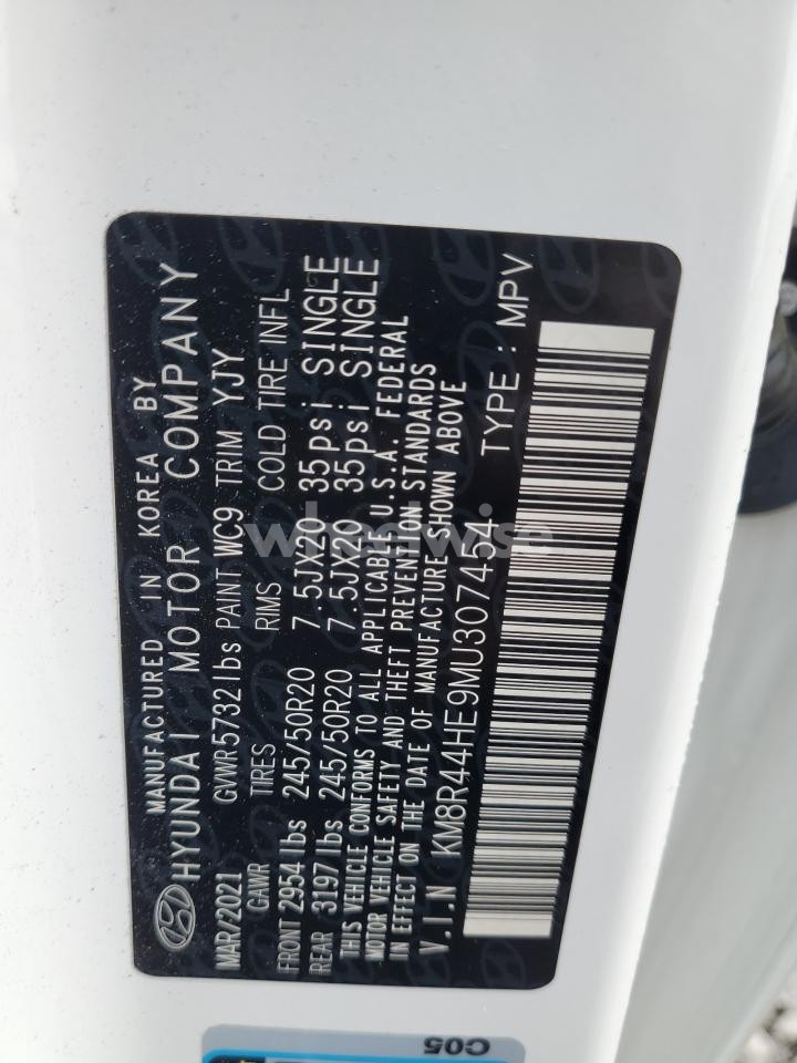 Photo 13 of 2021 HYUNDAI PALISADE SEL (VIN KM8R44HE9MU307454)