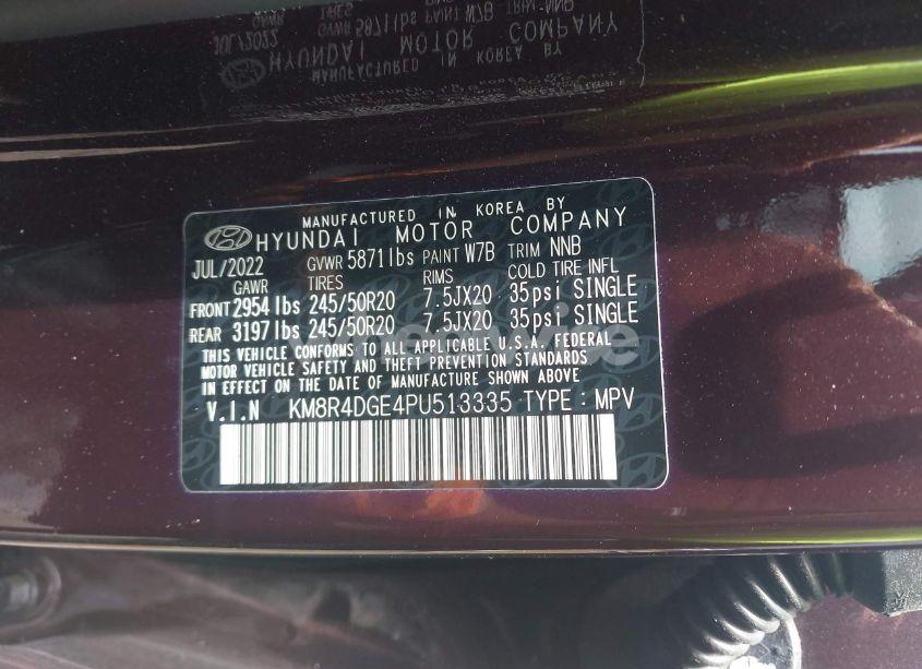 Photo 9 of 2023 Hyundai Palisade SEL (VIN KM8R4DGE4PU513335)