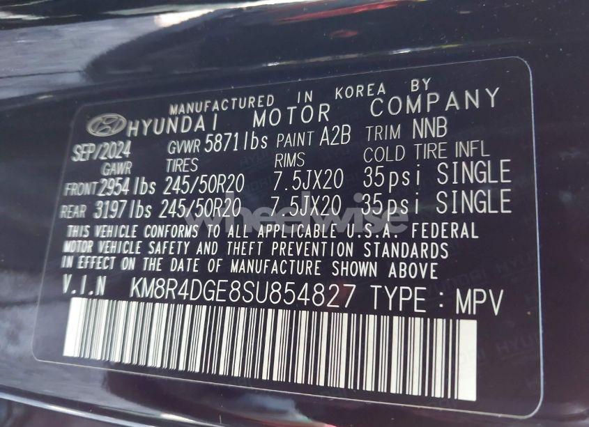 Photo 9 of 2025 Hyundai Palisade SEL PREMIUM (VIN KM8R4DGE8SU854827)