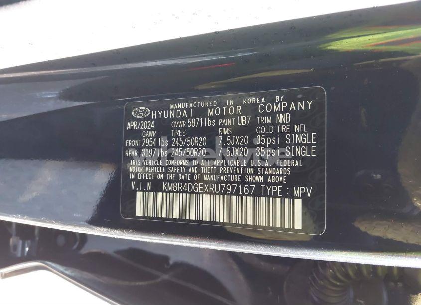 Photo 9 of 2024 Hyundai Palisade SEL (VIN KM8R4DGEXRU797167)