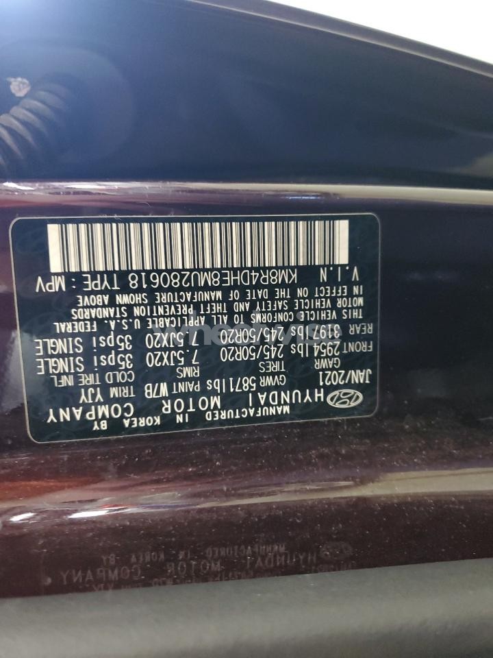 Photo 13 of 2021 HYUNDAI PALISADE SEL (VIN KM8R4DHE8MU280618)