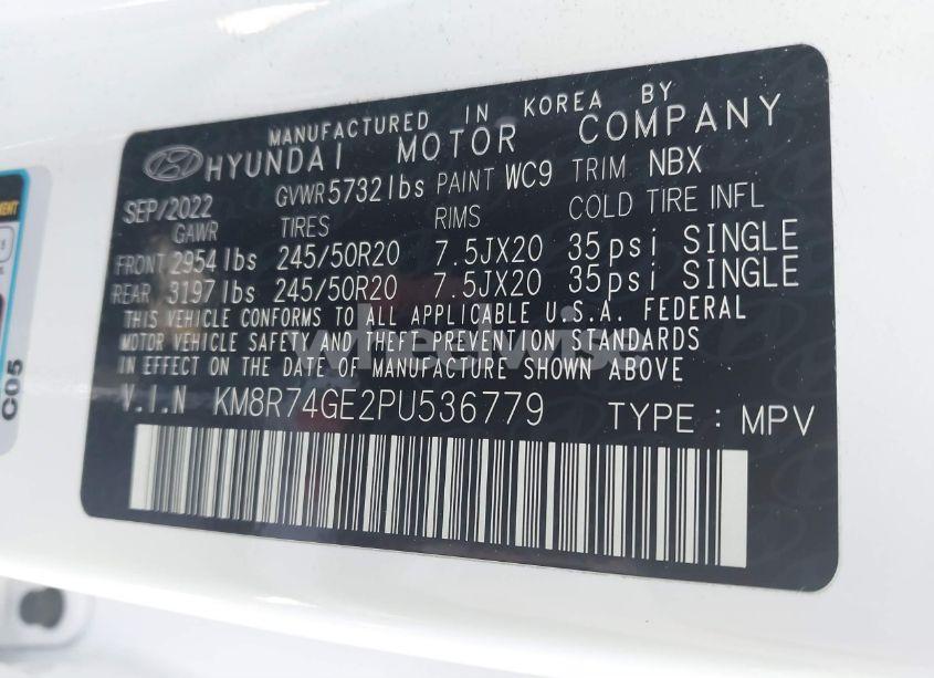 Photo 9 of 2023 Hyundai Palisade CALLIGRAPHY (VIN KM8R74GE2PU536779)