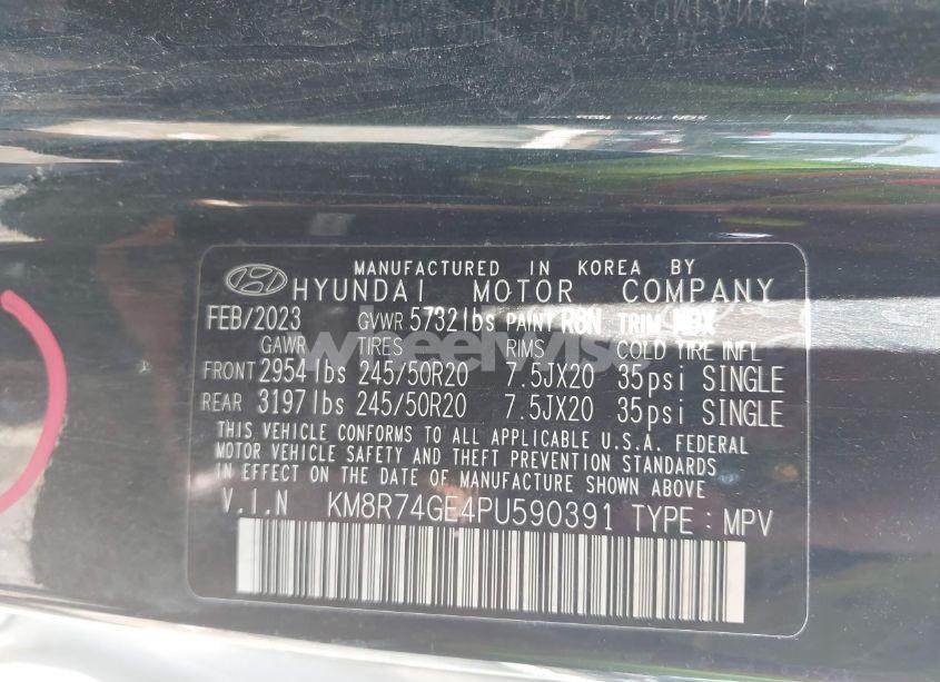 Photo 9 of 2023 Hyundai Palisade CALLIGRAPHY (VIN KM8R74GE4PU590391)