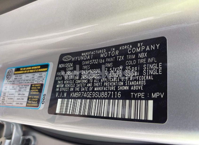 Photo 9 of 2025 Hyundai Palisade CALLIGRAPHY (VIN KM8R74GE9SU887116)