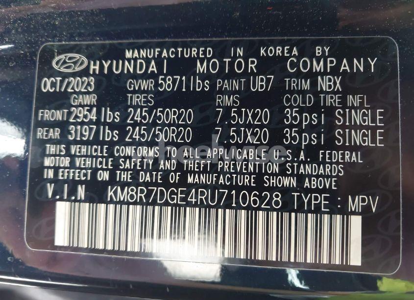 Photo 9 of 2024 Hyundai Palisade CALLIGRAPHY (VIN KM8R7DGE4RU710628)