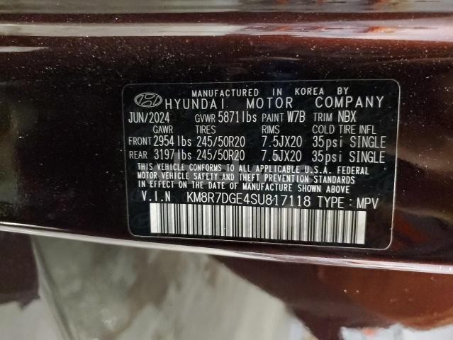 Photo 9 of 2025 HYUNDAI PALISADE CALLIGRAPHY (VIN KM8R7DGE4SU817118)