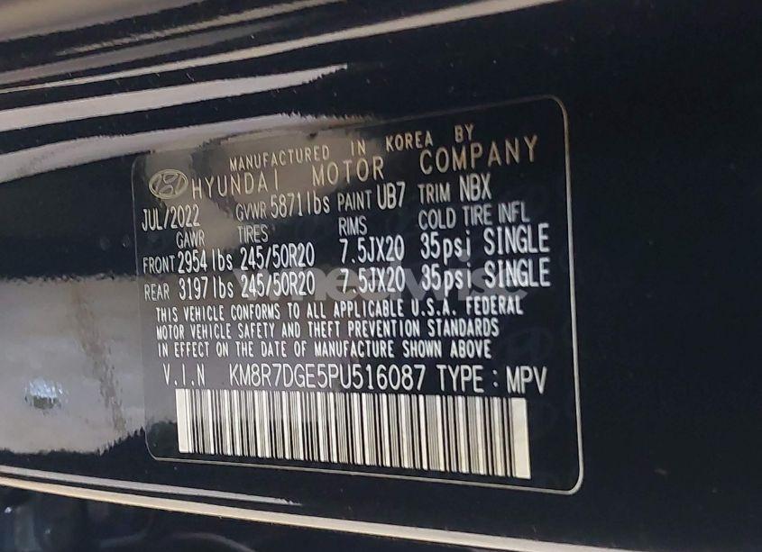 Photo 9 of 2023 Hyundai Palisade CALLIGRAPHY (VIN KM8R7DGE5PU516087)
