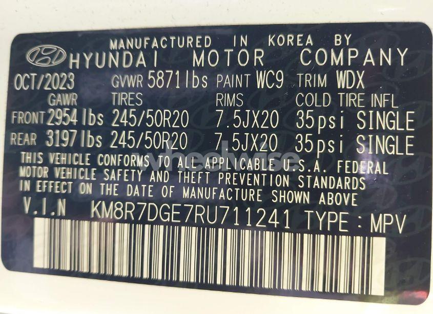 Photo 9 of 2024 Hyundai Palisade CALLIGRAPHY (VIN KM8R7DGE7RU711241)