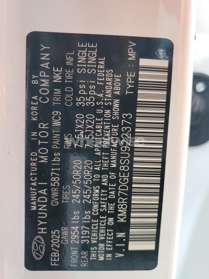 Photo 14 of 2025 HYUNDAI PALISADE CALLIGRAPHY (VIN KM8R7DGE8SU922373)