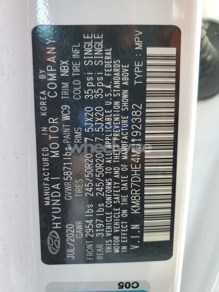 Photo 13 of 2021 HYUNDAI PALISADE CALLIGRAPHY (VIN KM8R7DHE4MU192382)