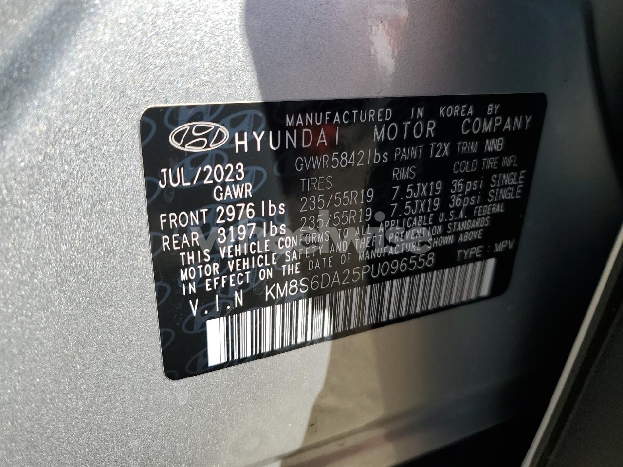 Photo 13 of 2023 HYUNDAI SANTA FE SEL (VIN KM8S6DA25PU096558)