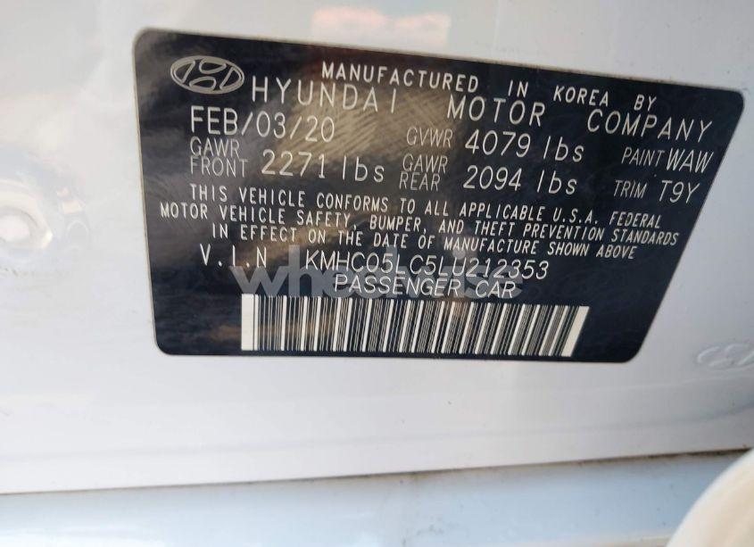 Photo 9 of 2020 Hyundai Ioniq HYBRID LIMITED (VIN KMHC05LC5LU212353)