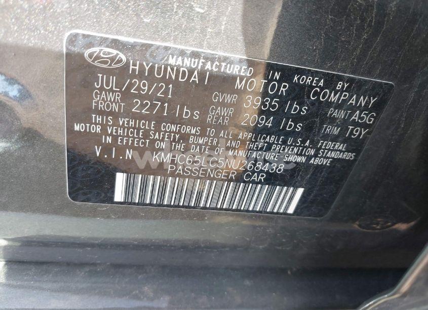 Photo 9 of 2022 Hyundai Ioniq HYBRID BLUE (VIN KMHC65LC5NU268438)