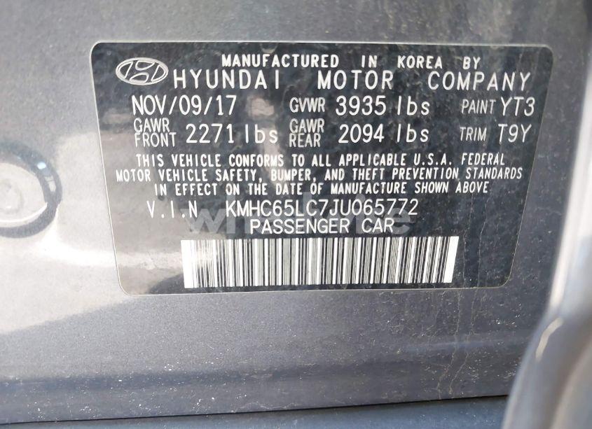 Photo 9 of 2018 Hyundai Ioniq HYBRID BLUE (VIN KMHC65LC7JU065772)