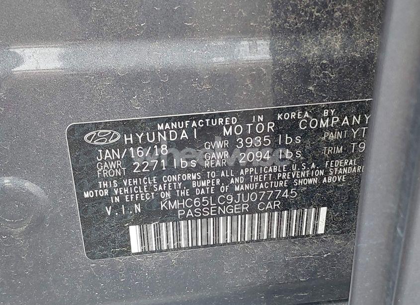 Photo 9 of 2018 Hyundai Ioniq HYBRID BLUE (VIN KMHC65LC9JU077745)